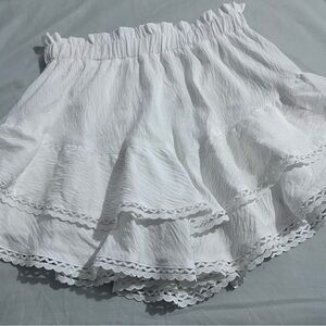 White Ruffled Skirt